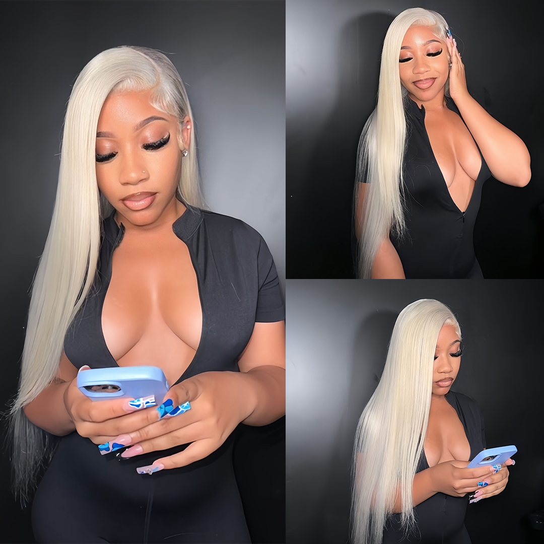 Vanlov 613 Blonde Lace Front Wigs Human Hair HD Transprent Blonde Straight Lace Wig for Black Women