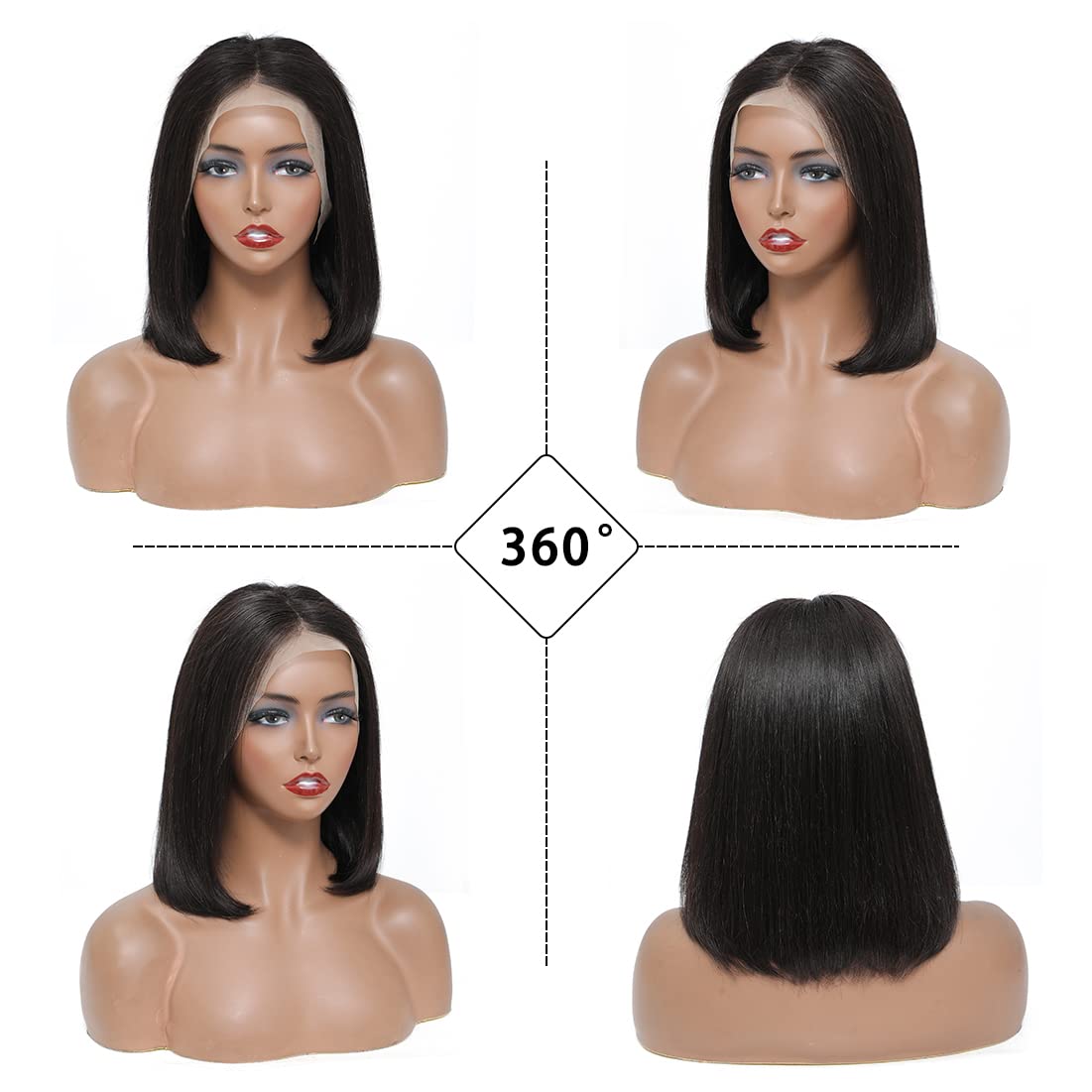 12 Inches Lace Front Bob Wig - The benefit for subscribers only, limited to one order on a first-come, first-served basis.