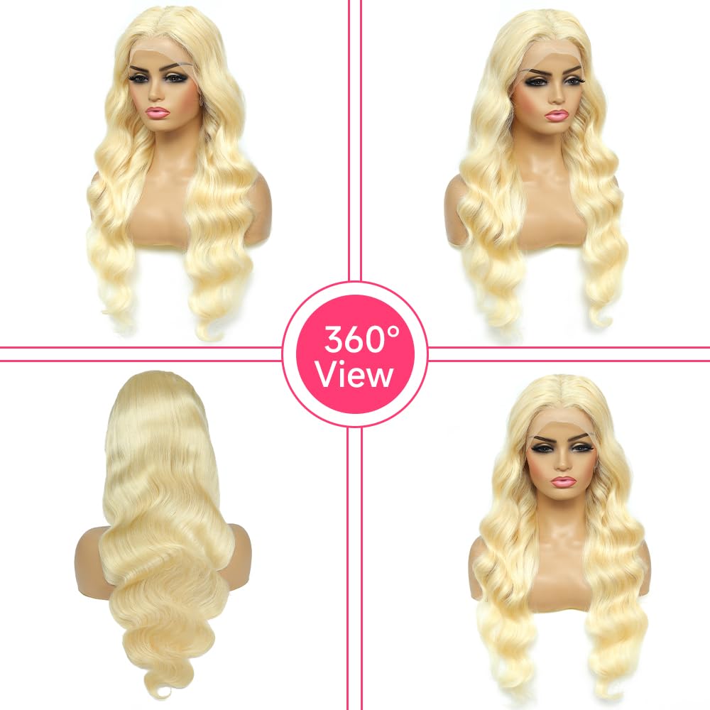 Body wave 360lace blond wig