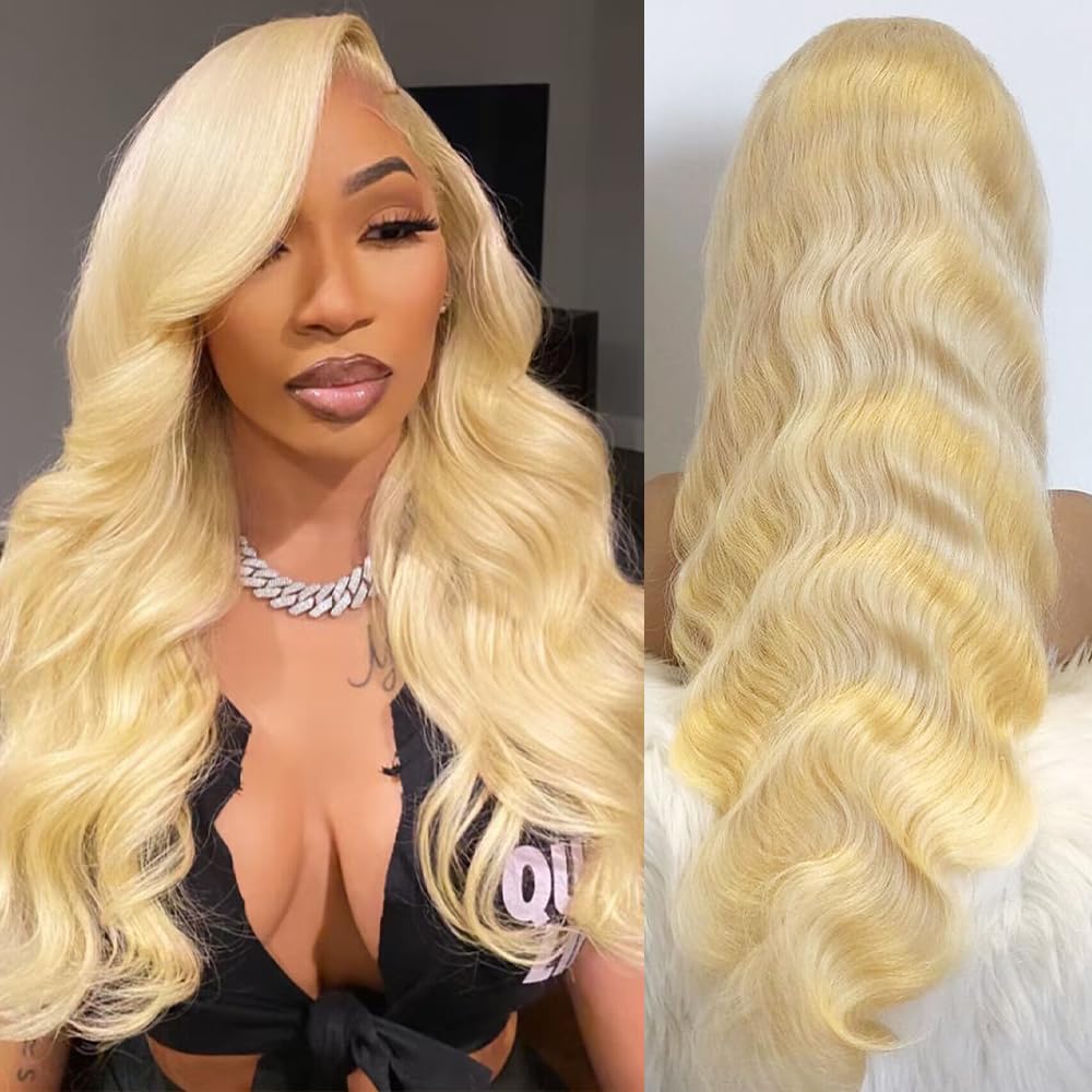 Body wave 360lace blond wig