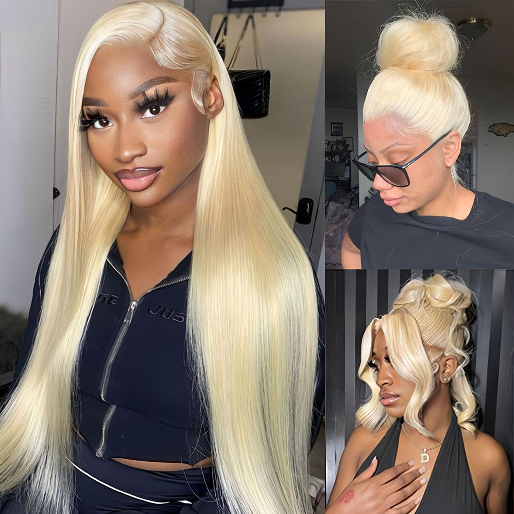 straight blond 360lace wig