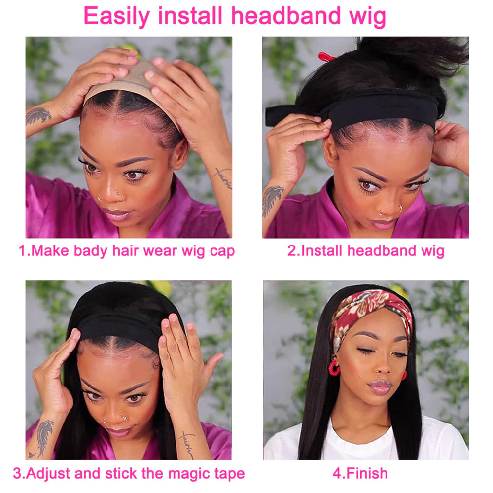 Easily install headband wig