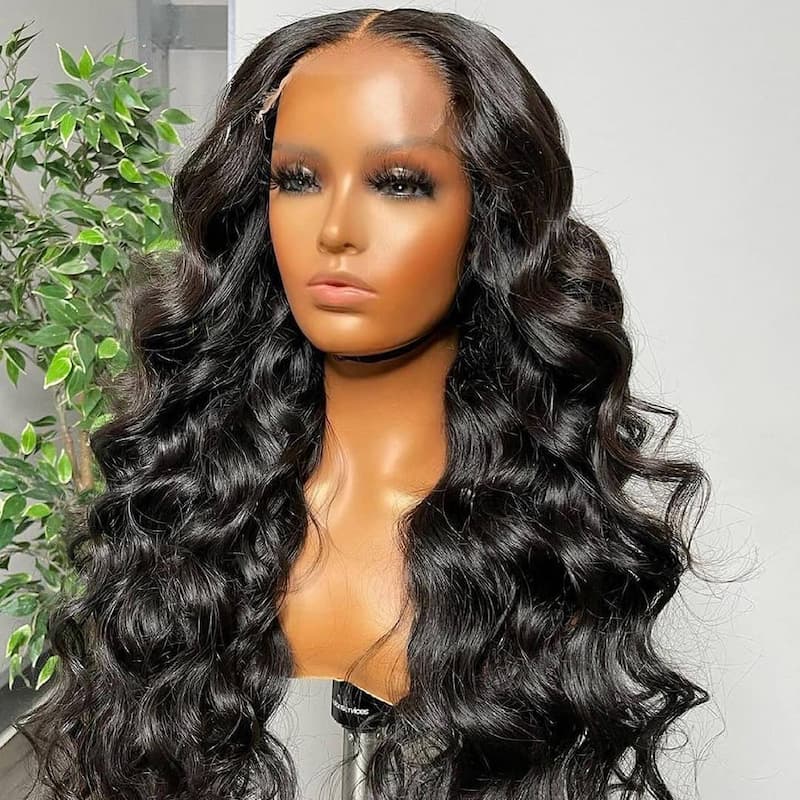 Vanlov HD Glueless Lace Wig Loose Wave Wig Transparent Lace Wigs 4x4/5x5/4x6/13x4 Wear and Go Glueless Wigs