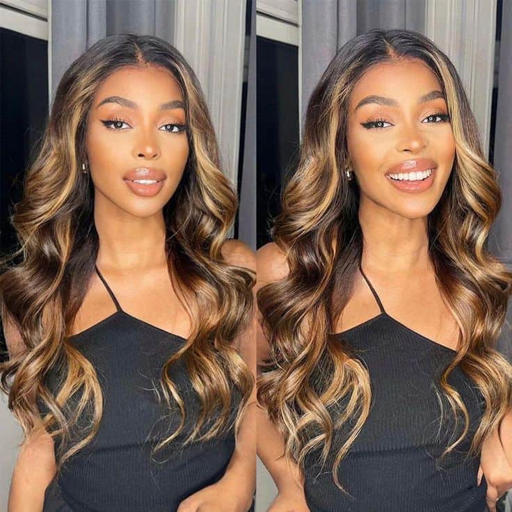 Human Hair Lace Wigs 4X4/13X4 HD Lace Frontal Pre-plucked Easy Wear Highlight Lace Wig P1B/30