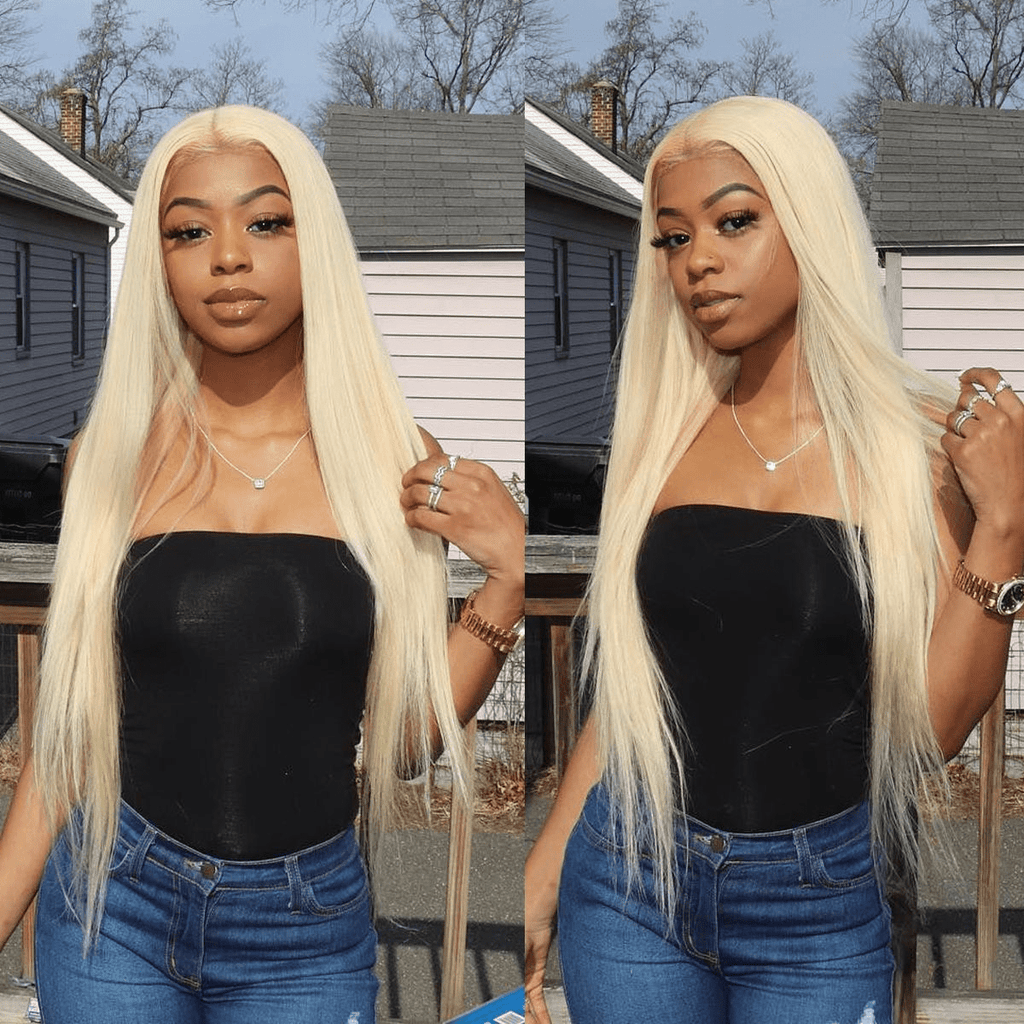 Vanlov Hair-613 Blonde Lace Front Wigs Human Hair HD Transprent Straight Lace Wig for Black Women
