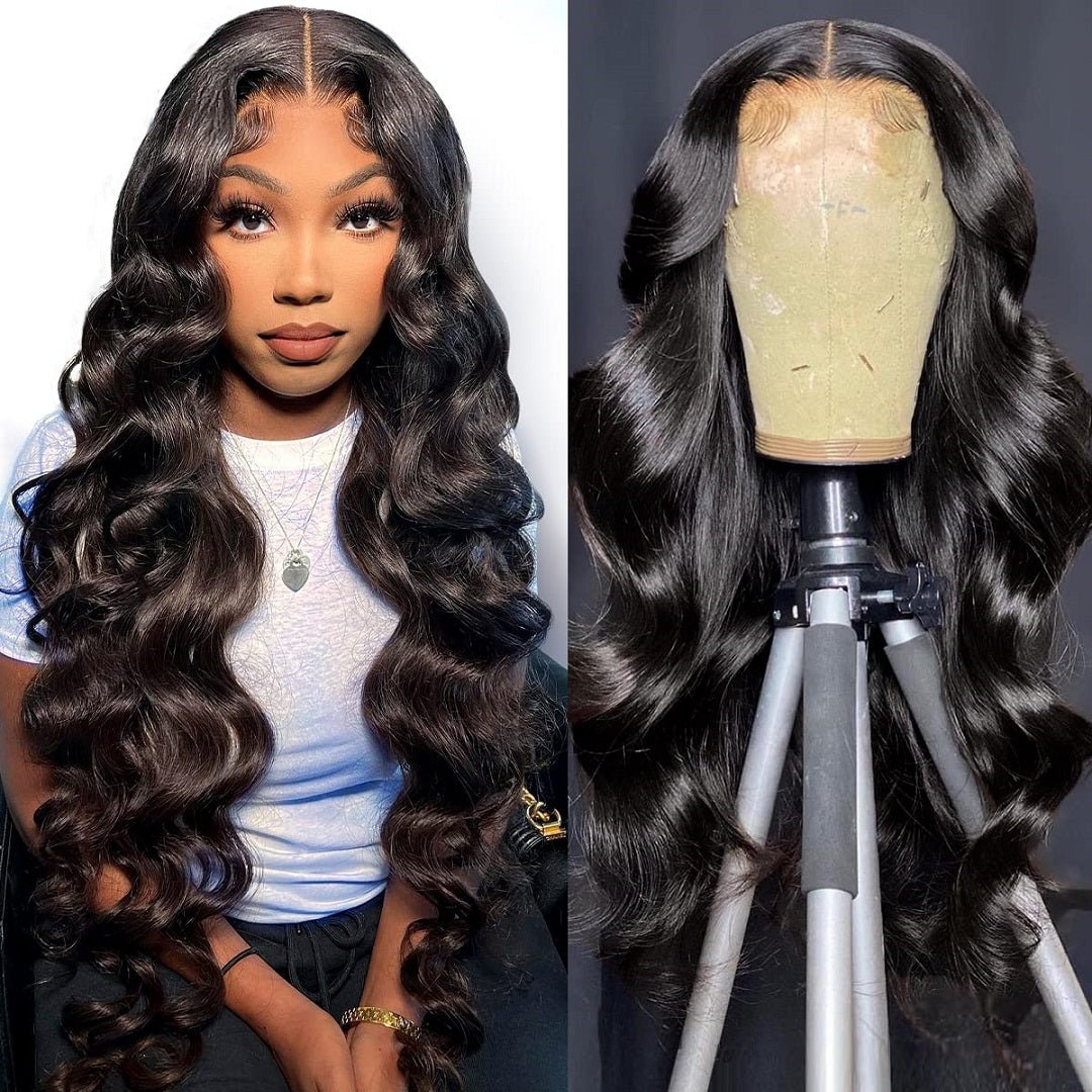 Vanlov Body Wave HD Glueless Lace Wig Human Hair Wear and Go Transpare