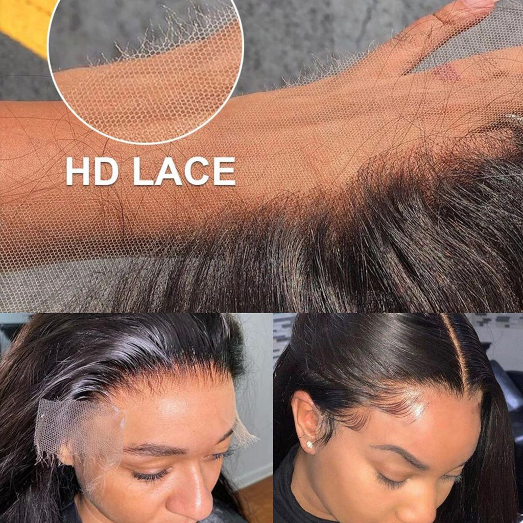 Vanlov Hair-HD Glueless Lace Wig Deep Curly Wave Wigs Human Hair Wear and Go Glueless Wigs
