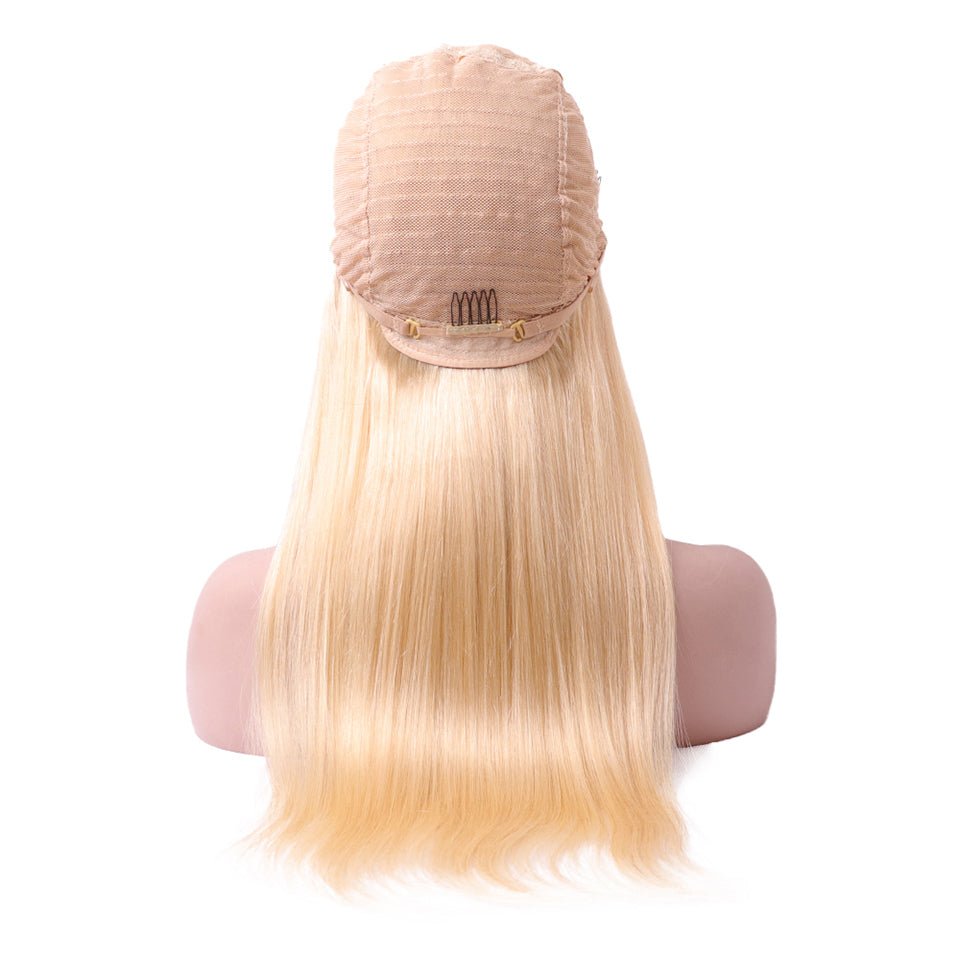 Vanlov Hair-Straight 8-30 Inch 613 Blonde Human Hair Wig With Bangs Malaysian Virgin Human Hair wigs