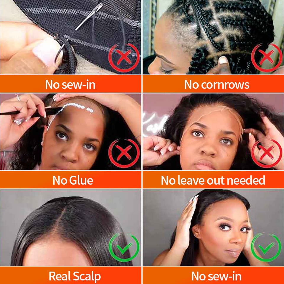 Vanlov Hair-Vanlov 13x6 Glueless Loose Wave Wig Pre Cut Lace Wear Go 150%-250% Density 100% Human Hair