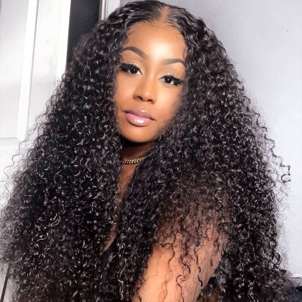 Vanlov Hair-Vanlov 13X6 Lace Frontal Wigs Afro Kinky Curly Wigs Pre Plucked With Baby Hair 150%-250% Denisty