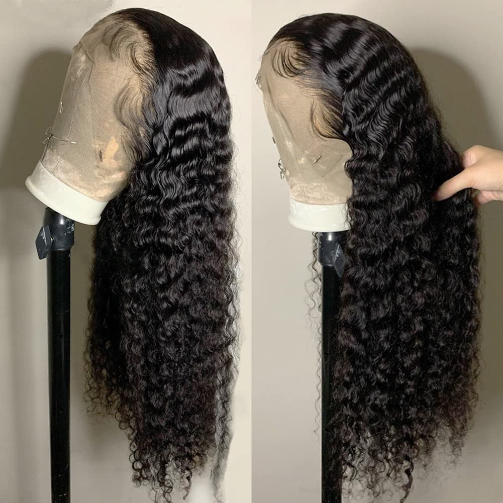 Vanlov Hair-Vanlov Deep Wave wigs for Black Women HD Lace Frontal Wig