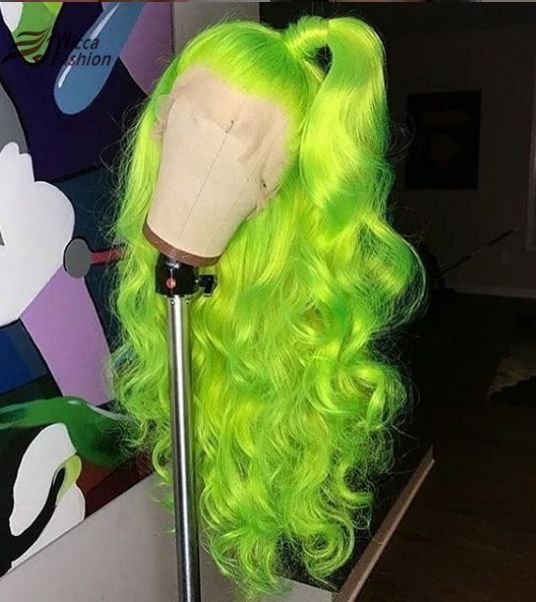 Vanlov Hair-Vanlov Hair 150%-250% Density Green Hair Body Wave 13X4/13x6 Lace Front Wig