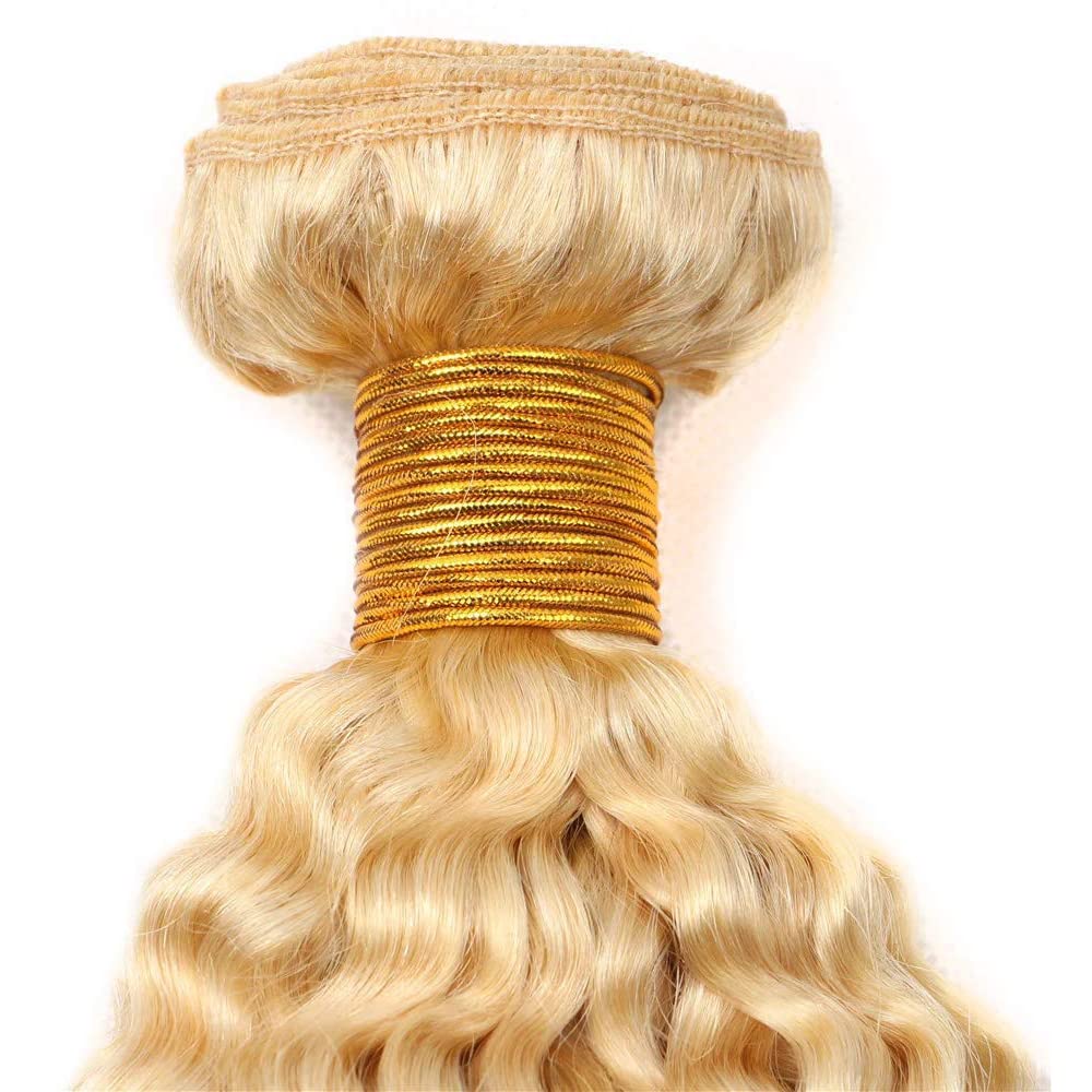 Vanlov Hair-Vanlov Hair 613 Blonde 4 Bundles Kinky Curly Virgin Human Hair