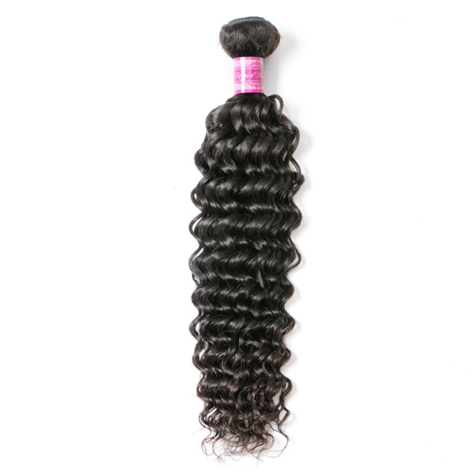Vanlov Hair-Vanlov Hair Deep Wave 1 Bundle Virgin Human Hair Natural Black