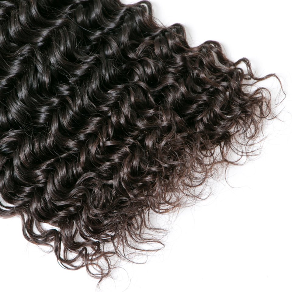 Vanlov Hair-Vanlov Hair Deep Wave 5 Bundles Natural Black Virgin Human Hair Bundles
