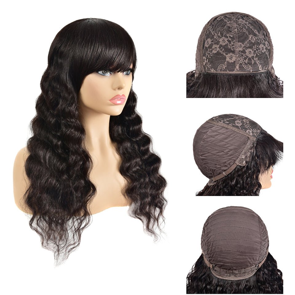 Vanlov Hair-Vanlov Hair Glueless Wig Loose Deep Machine Wigs With Baby Hair Human Hair 150% Density 10-30 Thinker Wig