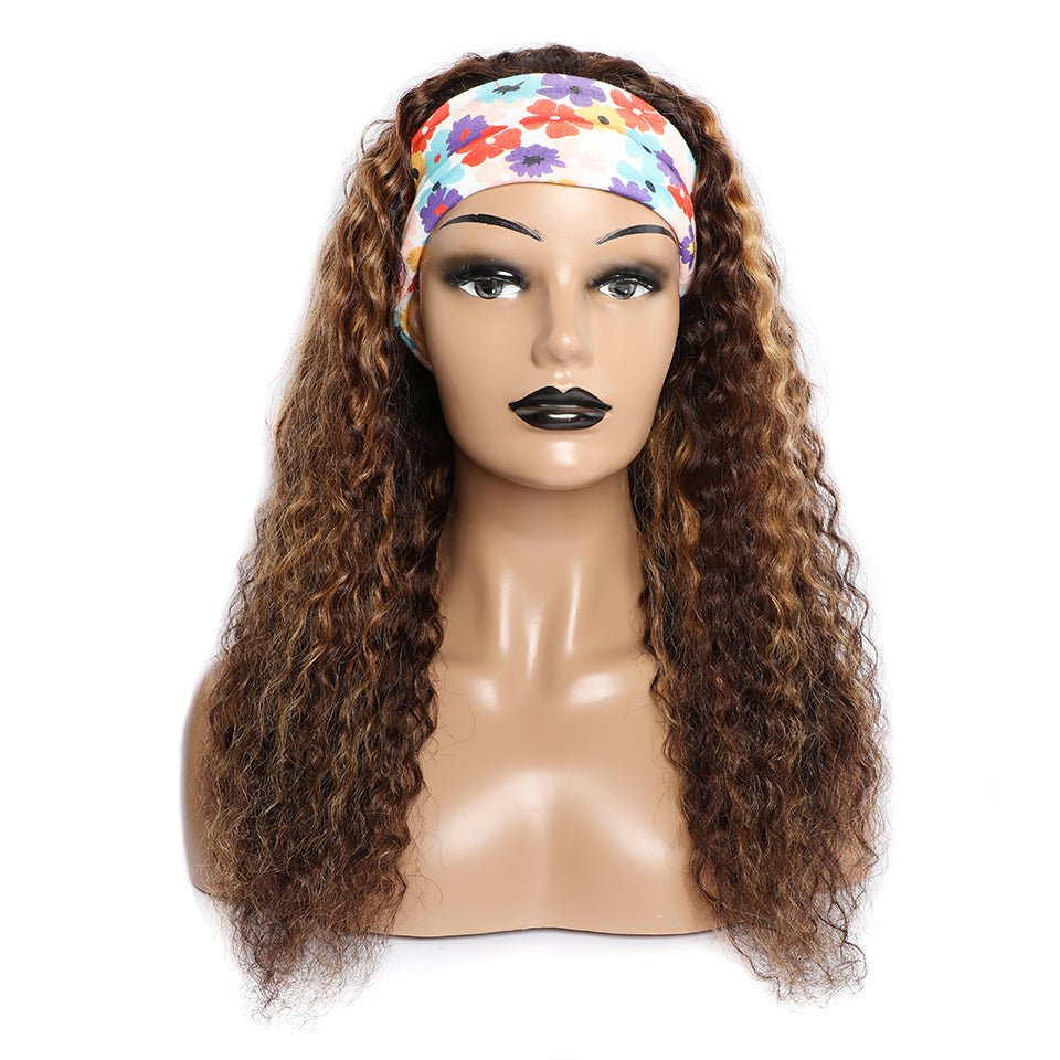 Vanlov Hair-Vanlov Hair Highlight Water Wave Headband Wigs Virgin Human Hair Wigs For Women
