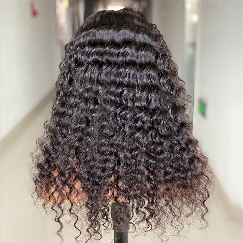 Vanlov Hair-Vanlov Hair Human Hair Deep Wave T Part Wig Deep Curly Tpart Lace Front Wig Natural Style