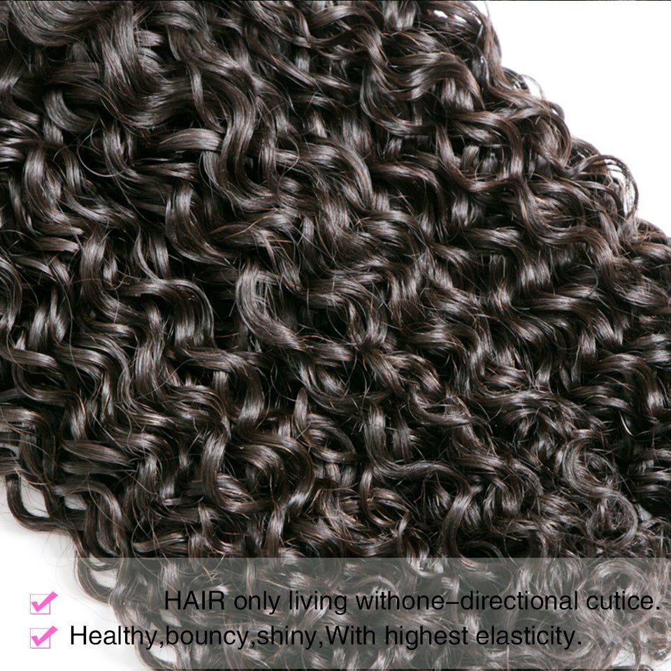 Vanlov Hair-Vanlov Hair Kinky Curly 3 Bundles With 13X4 Frontal With Baby Hair For Women