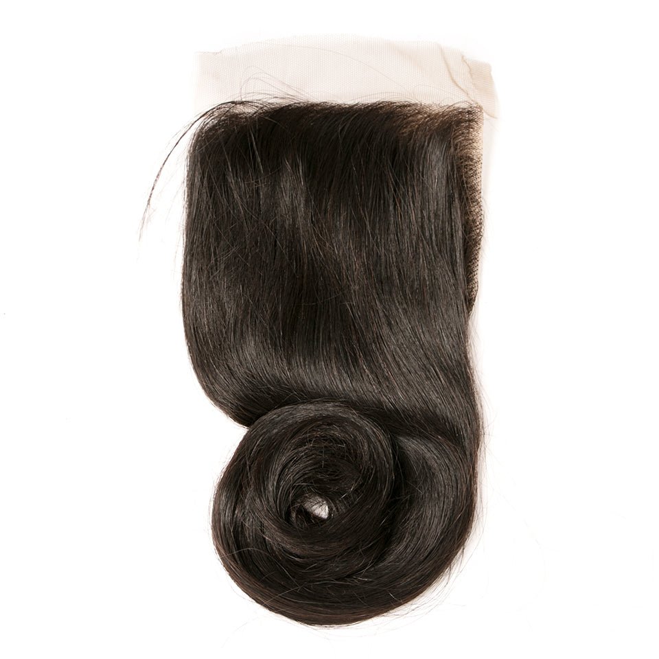 Vanlov Hair-Vanlov Hair Loose Wave 4X4 Closure Free Part Virgin Human Hair Natural Black