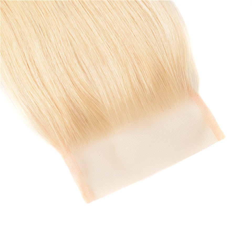Vanlov Hair-Vanlov Hair Straight 613 Blonde 4X4 Closure Virgin Human Hair
