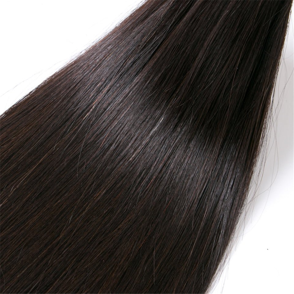 Vanlov Hair-Vanlov Hair Virgin Human Hari Straight 1 Bundle Natural Black