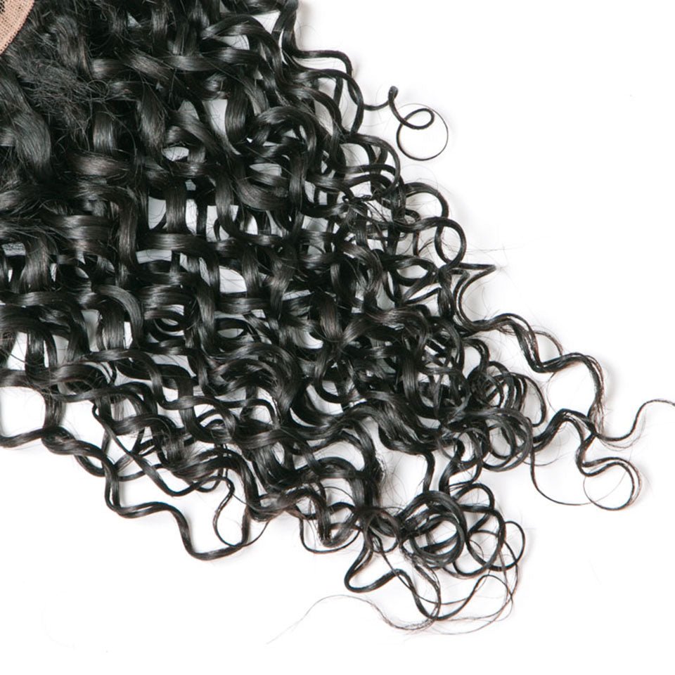 Vanlov Hair-Vanlov Hair Water Curly 4X4 Closure Free Part Virgin Human Hair 8-20 Inch
