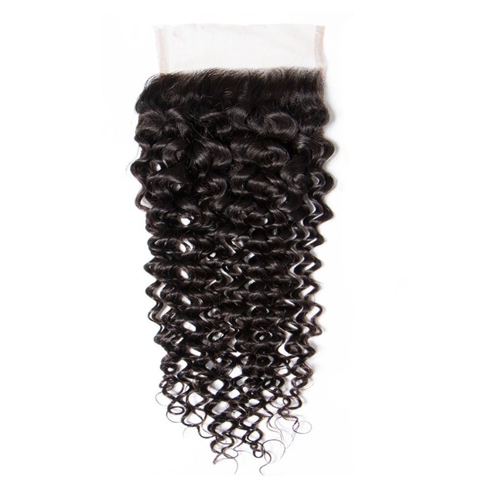 Vanlov Hair-Vanlov Human Hair Bundles Water Wave 3/4 Bundles With Lace Closure