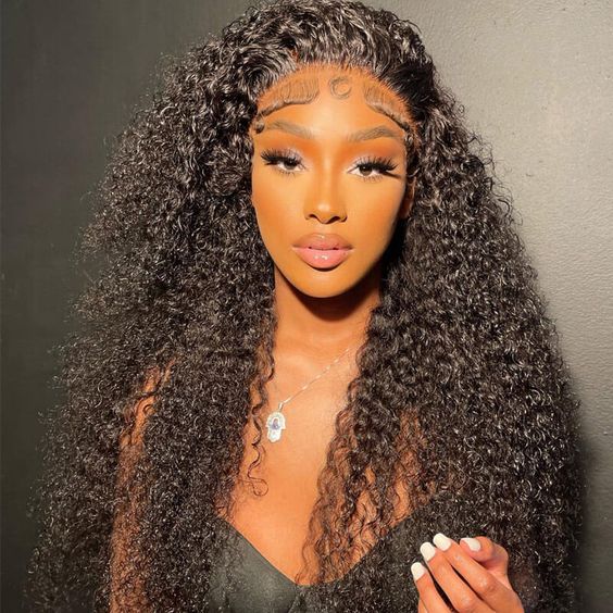 Vanlov Hair-Vanlov Kinky Curly Lace Front wigs for Black Women HD Lace Frontal Wig