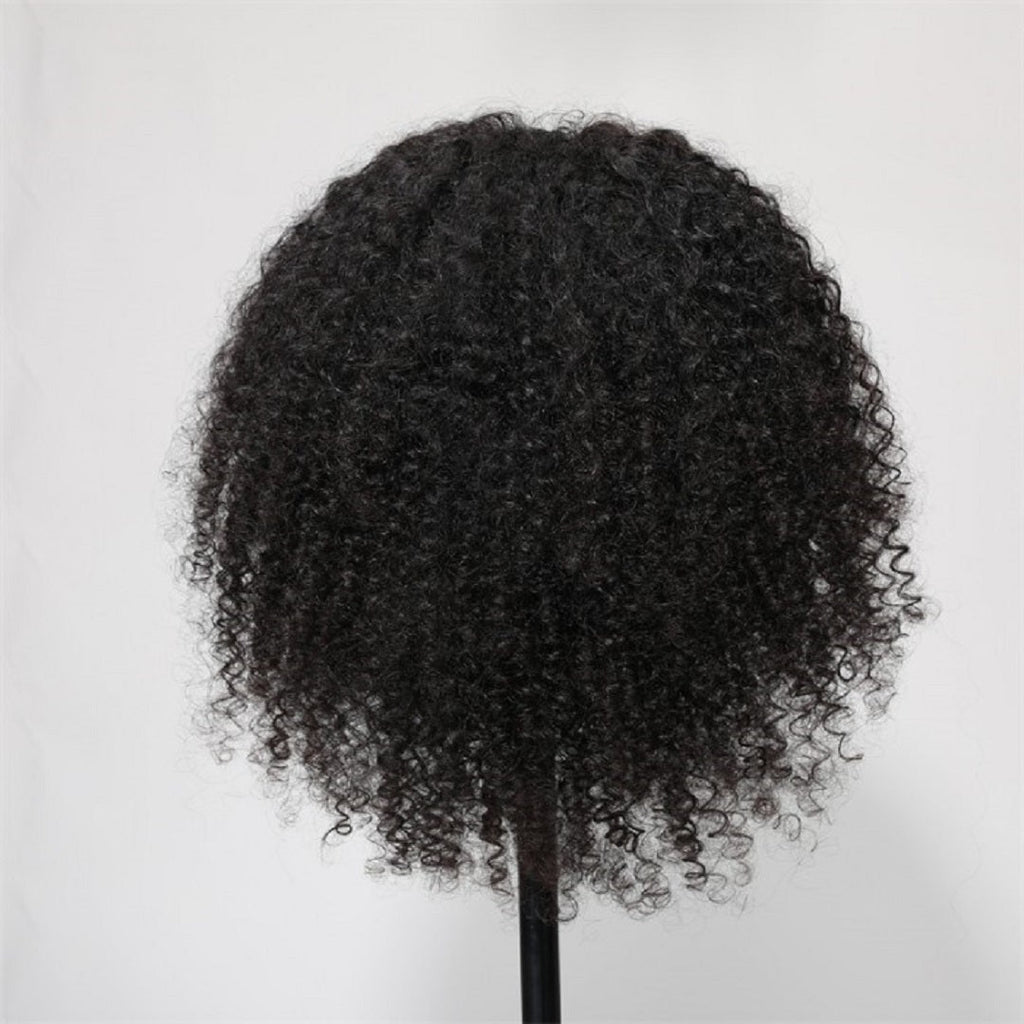 Vanlov Hair-Vanlov Short Curly Wig Afro Kinky Curly Hair Wig Human Hair Afro Wigs for Black Women