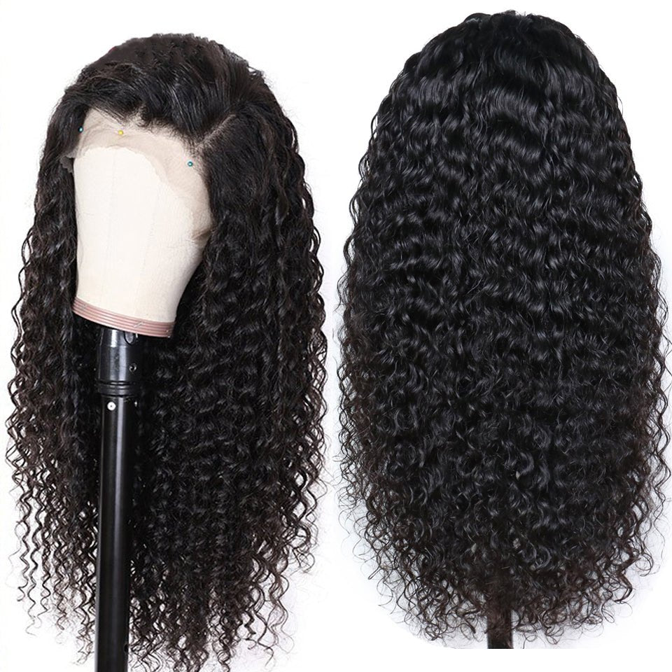 Vanlov Hair-Vanlov Virgin Hair Water Wave Curly 360 Lace Frontal Wig 150% Density 8-30 Inch