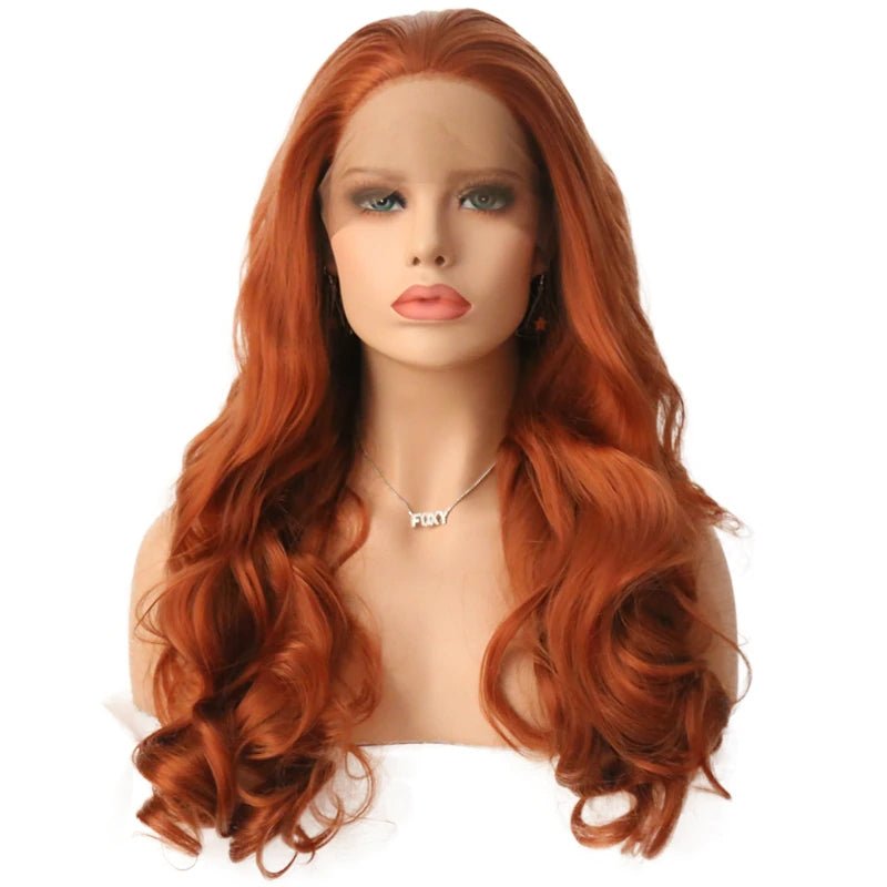 Vanlov Hair-Vanlov Virgin Human Hair 150% Density 350 Orange Color Body Wave 13X4 Lace Front Wig