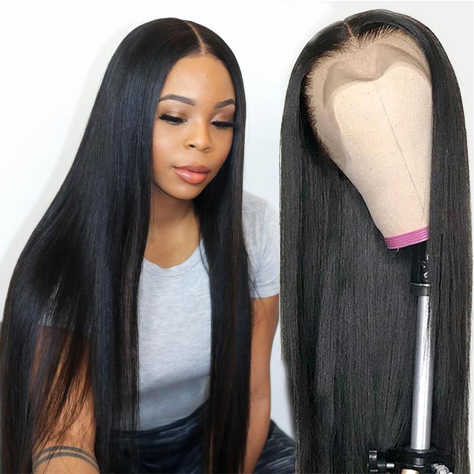Vanlov Hair-Vanlov Virgin Human Hair Straight Hair 360 Lace Frontal Wig 180% Density