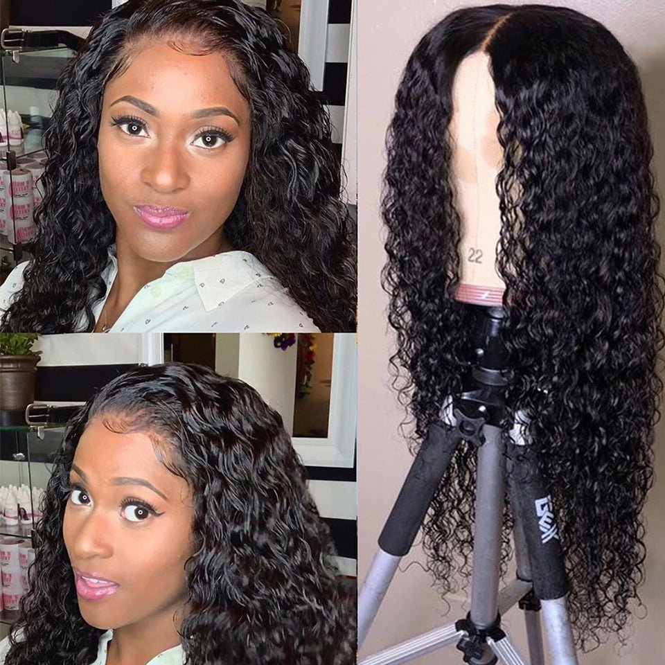 Vanlov Hair-Water Wave 5X5 Lace Front Human Hair Wig 10-40 inch 150%/180%/210%/250% Density Lace Closure Wig