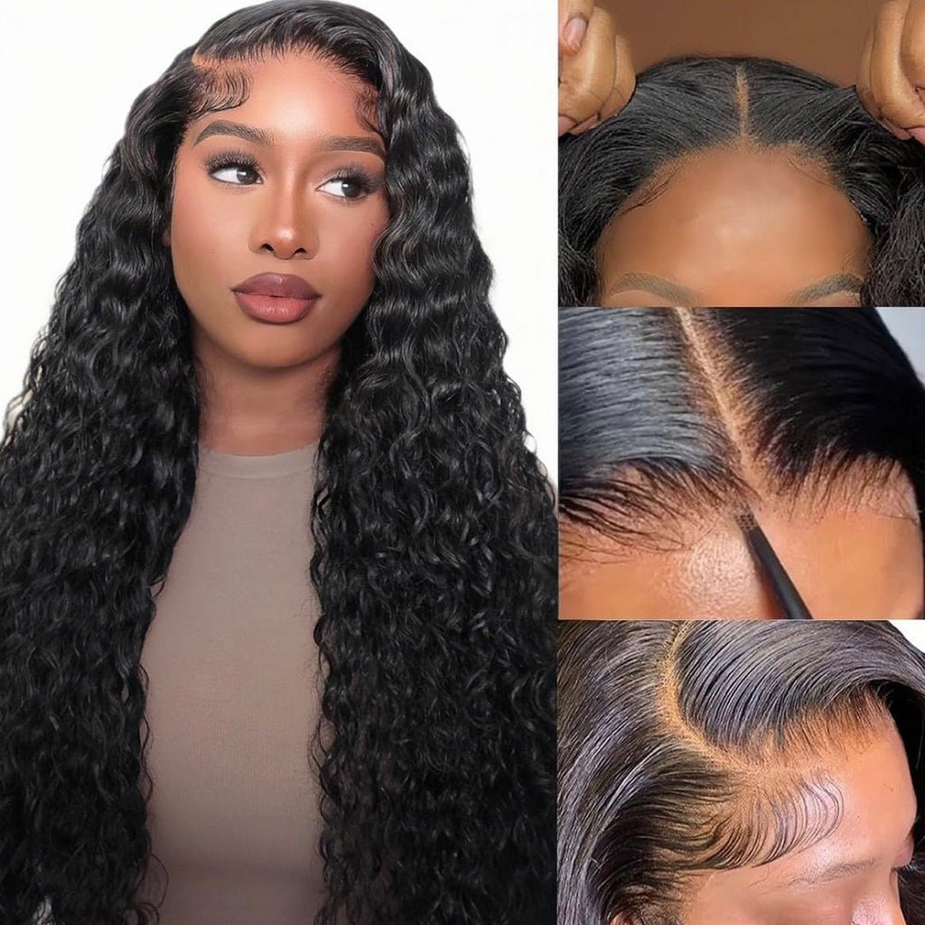 Vanlov Hair-Water Wave HD Lace Front Wigs Human Hair Glueless Lace Wigs For Black Women 100% unprocess Virgin Human Hair