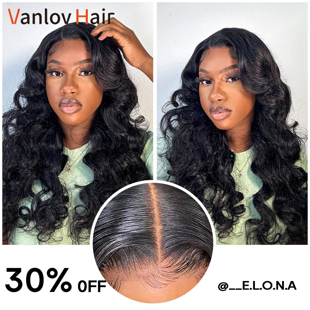 Vanlov Hair-Wear and Go Body Wave Glueless Lace Wigs Human Hair Glueless Lace wigs High Density