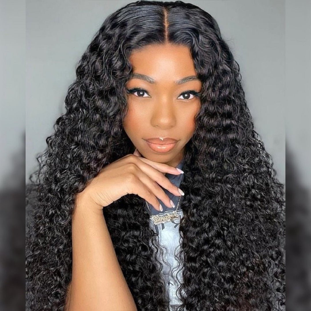Vanlov Hair-Wear and Go Glueless Lace Wig Water Wave Lace Closure Wigs Human Hair High Density
