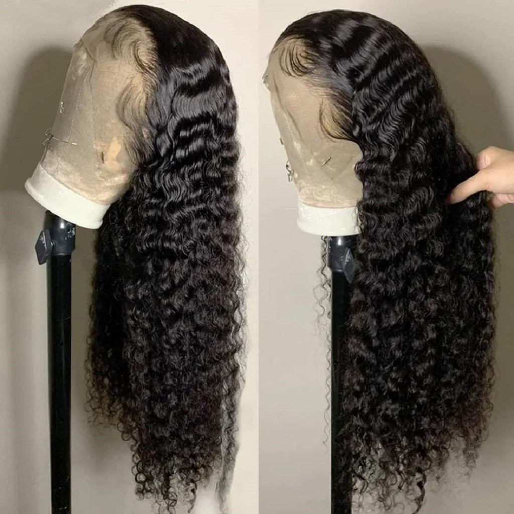 Vanlov Hair-Wear and Go Glueless Lace Wigs Deep Wave Wigs Human Hair