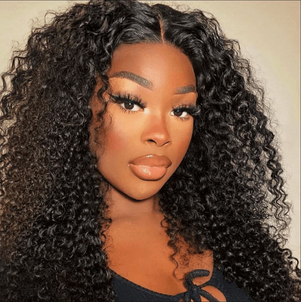 Vanlov Hair-Wear and Go Glueless Wigs Kinky Curly HD Transparent Lace with Natural HairLine